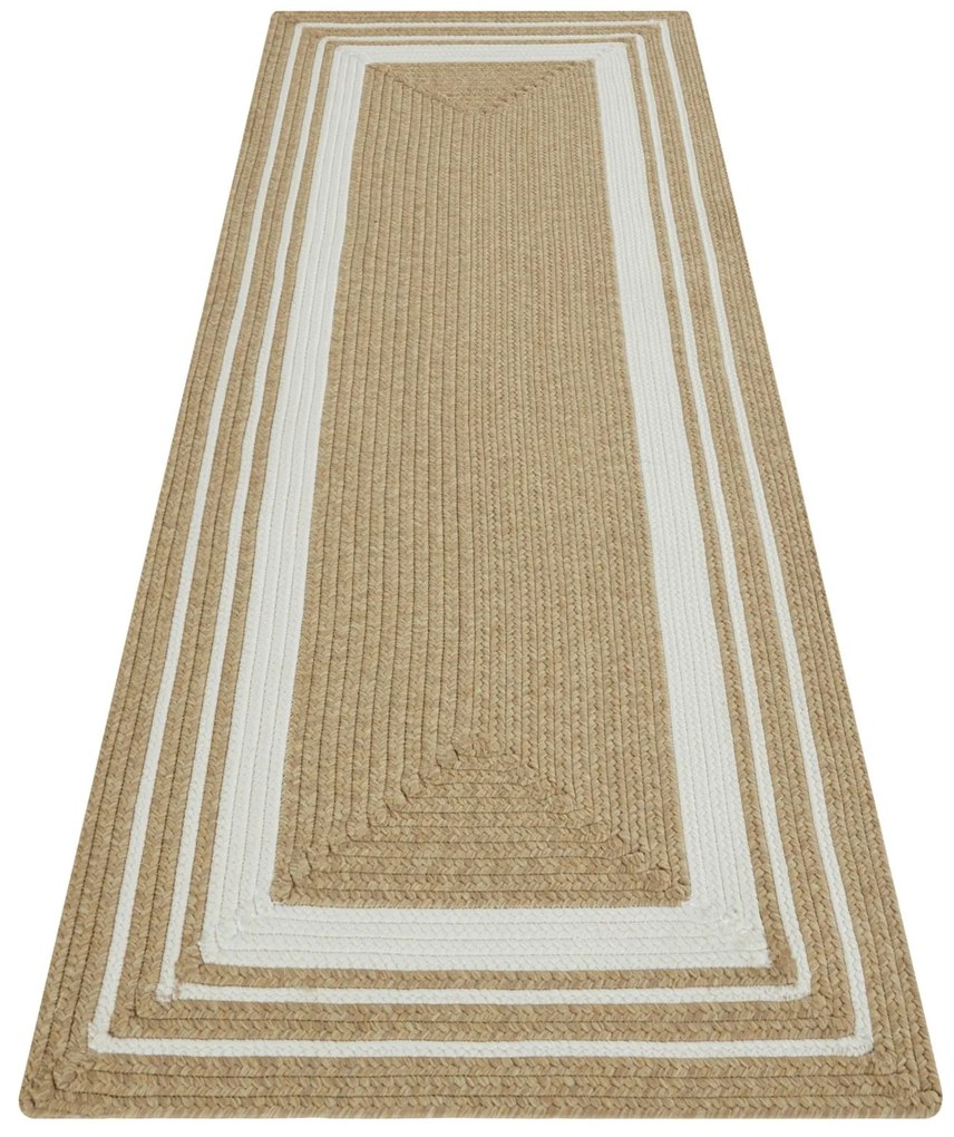 Kusový koberec Braided 105556 Creme Beige – na von aj na doma, 160x230, béžová, chodba / predsieň, Hanse Home