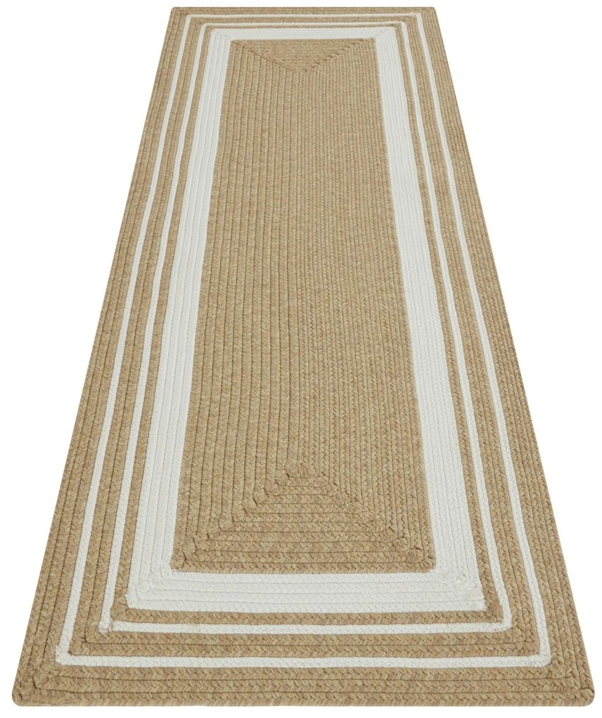 NORTHRUGS - Hanse Home koberce Kusový koberec Braided 105556 Creme Beige – na von aj na doma - 200x290 cm