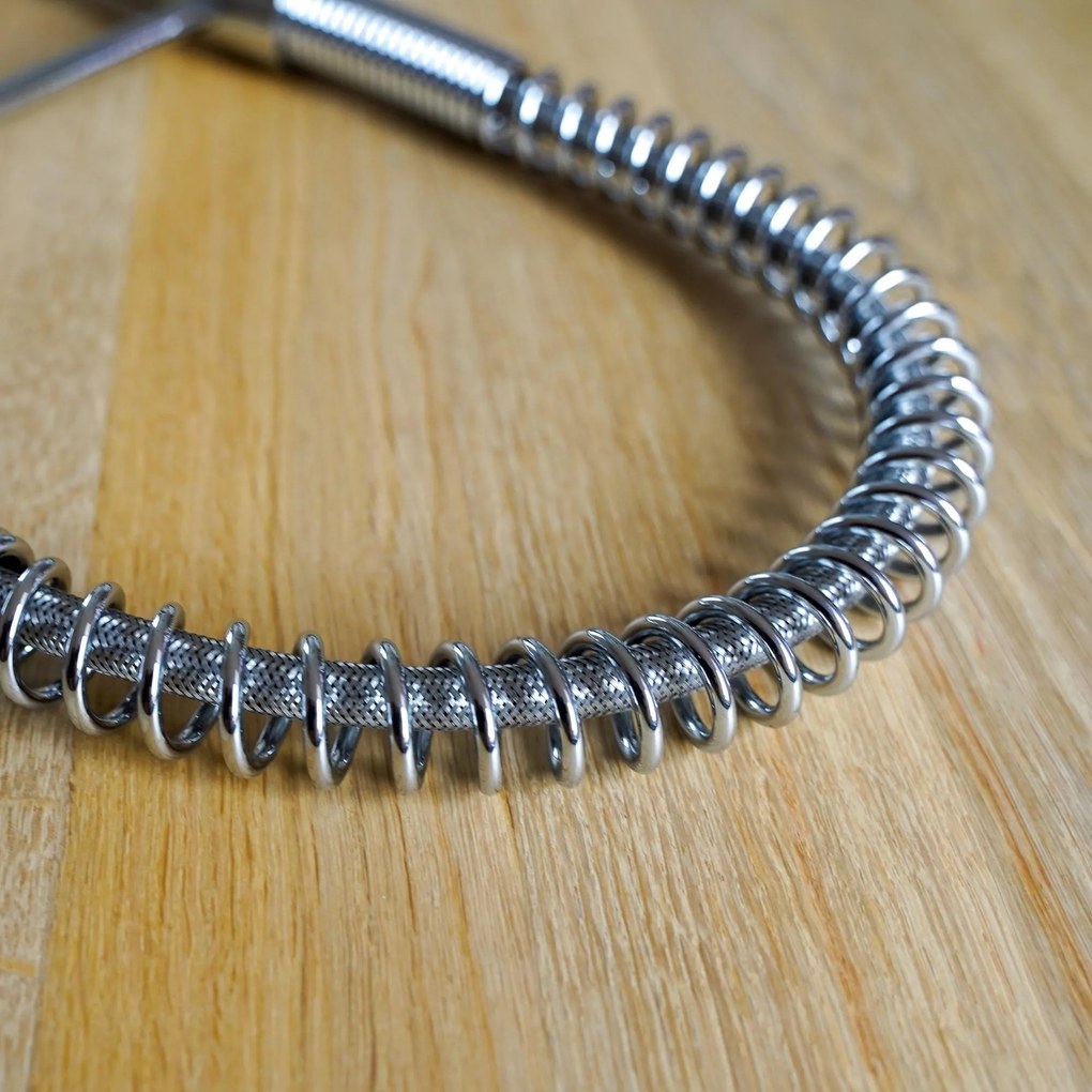 Gamma Spiral, stojanková drezová batéria s elastickou výlevkou, chrómová, GMA-BSL-CH