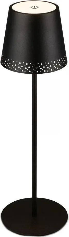 Brilo - LED nabíjateľná dotyková stolná lampa KIKI LED/2,6W/5V IP44 2600 mAh čierna