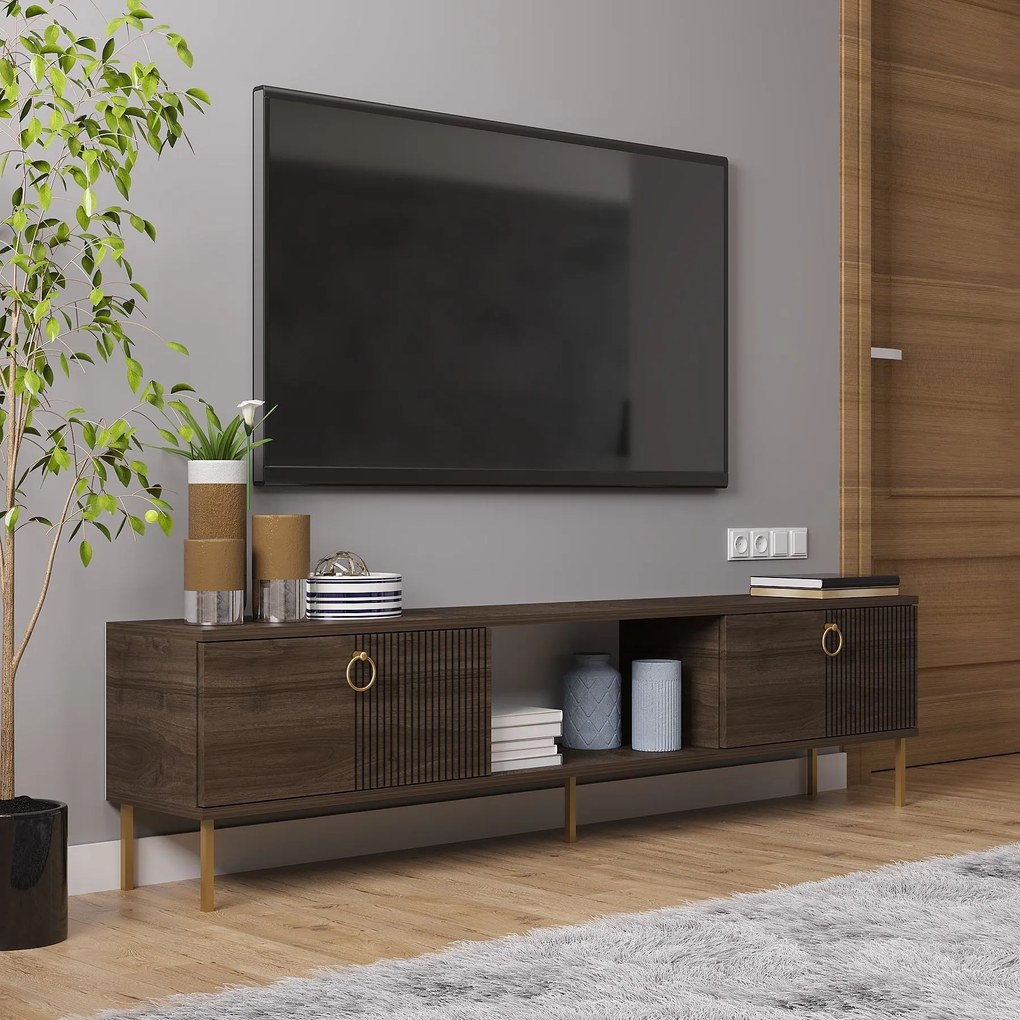 TV stolík/skrinka Payette (orech). Akcia -18%. Vlastná spoľahlivá doprava až k Vám domov. 1127713