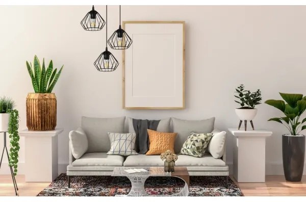 Luster na lanku CEED 3xE27/60W/230V čierna