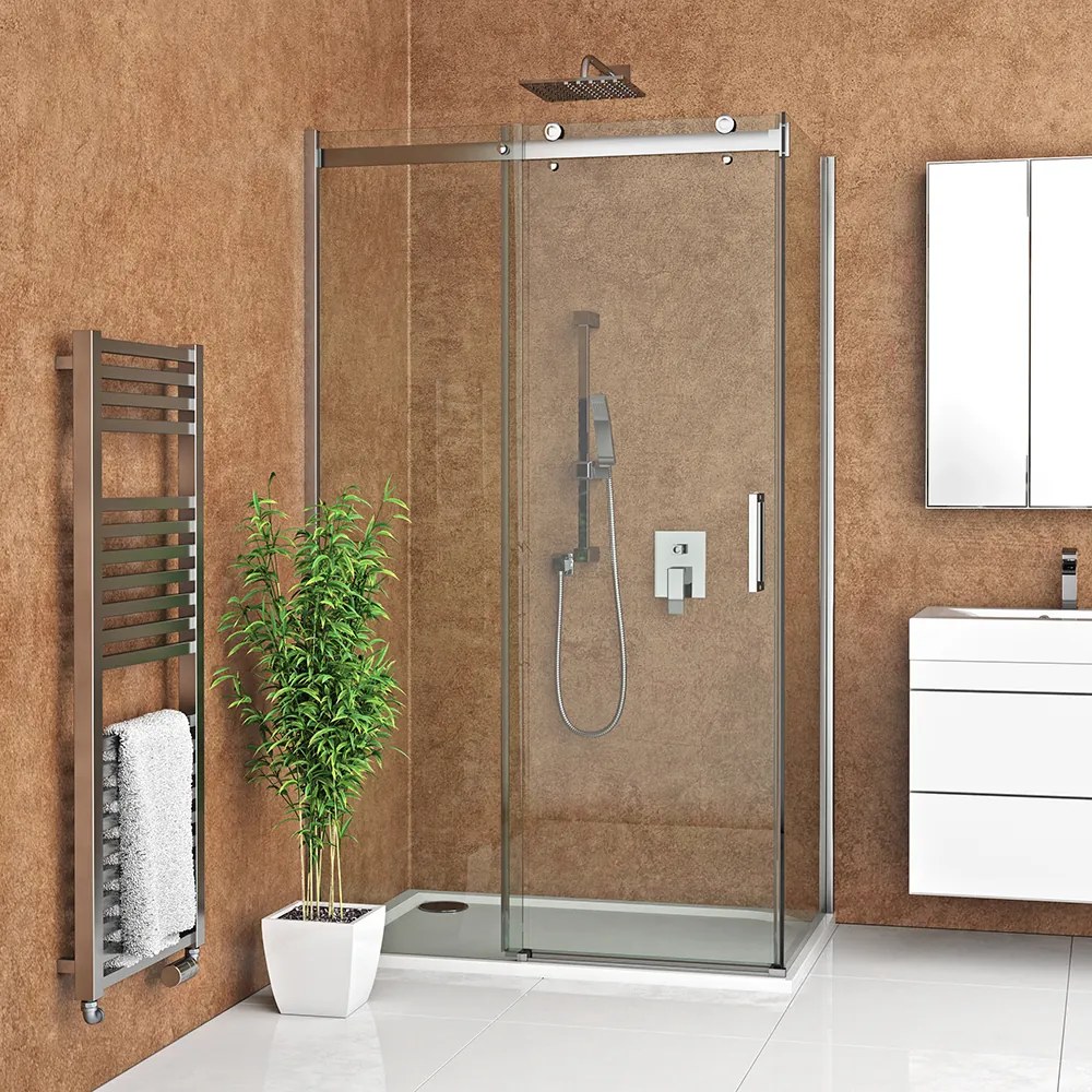Roth Obdĺžnikový sprchový kút AMD2+AMB - bez vaničky ROTH-Variant: šírka dverí: 120 cm, šírka pevnej steny: 80 cm - (AMD2/1200_AMB/800), ROTH-Profily…