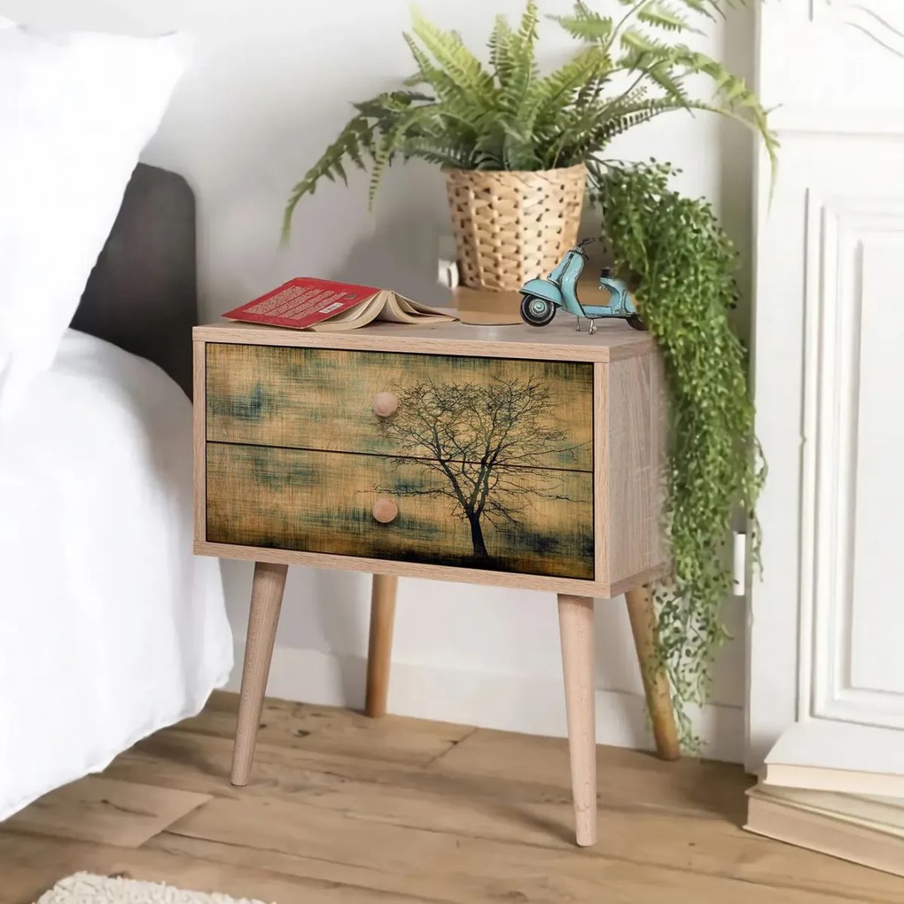 Nočný stolík Dva Sonoma Oak