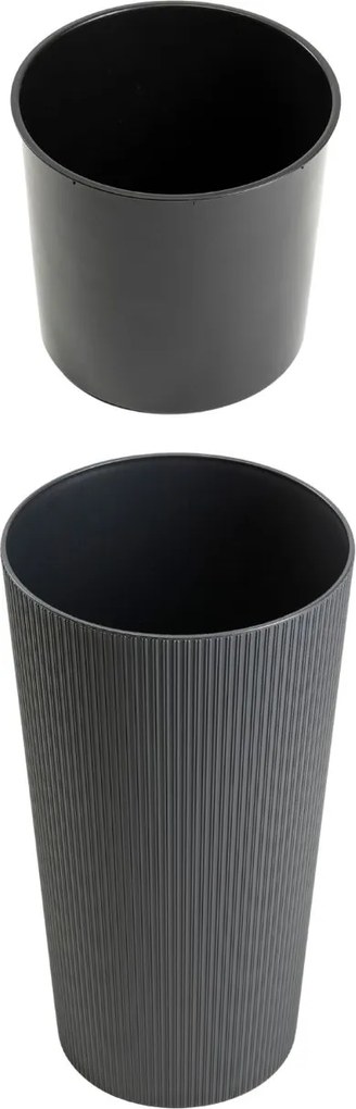 Sada 2 ks květináčů URBANIKA ECO antracitová