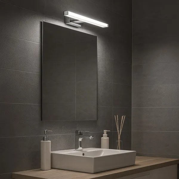 LED osvetlenie zrkadla do kúpeľne MIRORE LED/5W/230V 30 cm IP44 lesklý chróm