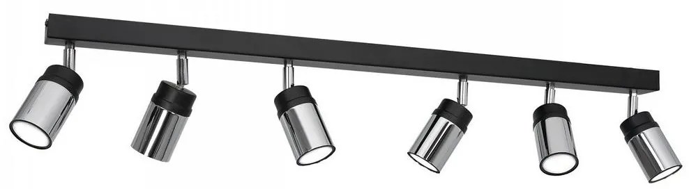 Bodové svietidlo NEST 6xGU10/8W/230V čierna/chróm