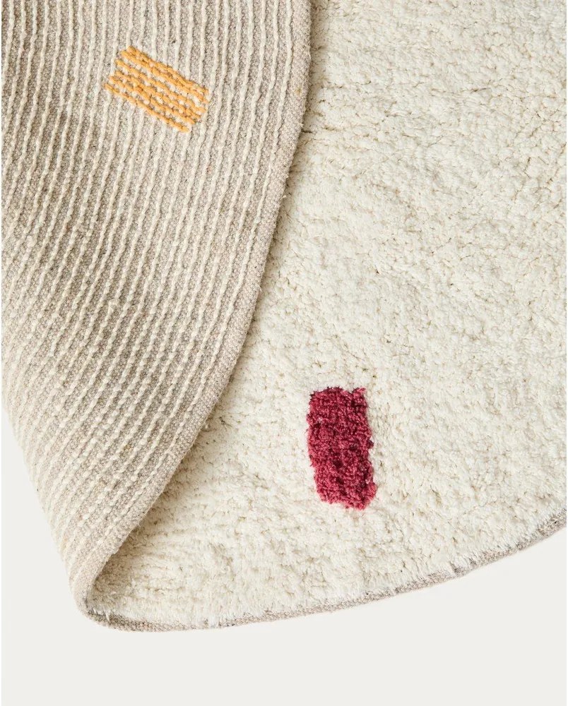 Krémový bavlnený detský koberec ø100 cm Epifania – Kave Home