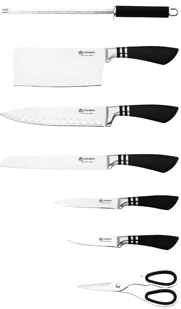 WELLHOX Elegantná 8 dielna sada nožov v otočnom stojane