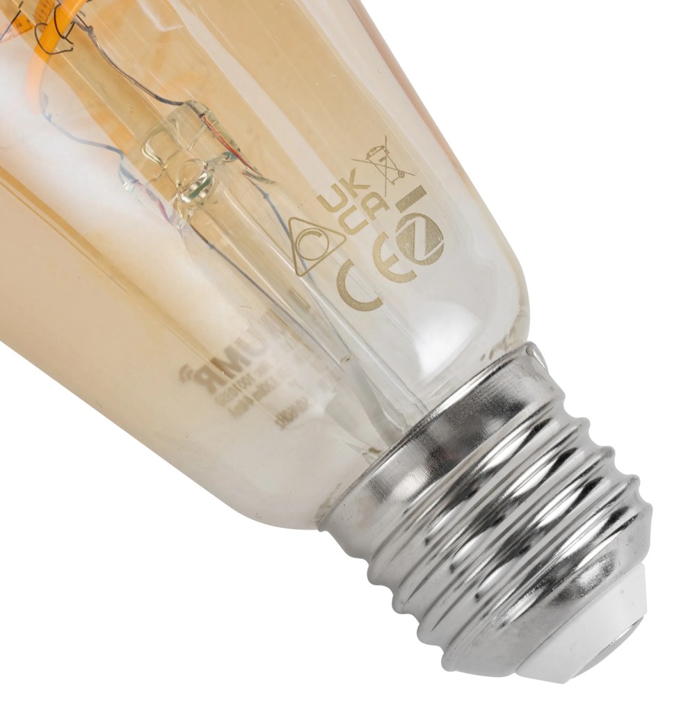 Sada 5 ks Inteligentná stmievateľná LED žiarovka E27 ST64 Jantárová 4,9 W 320 lm 2500 K