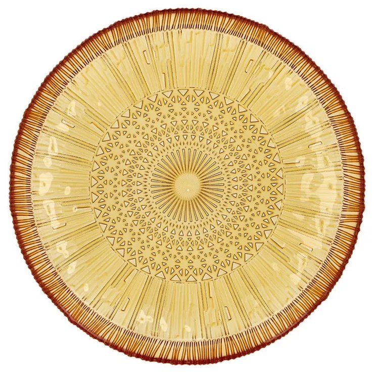 Oranžový sklenený servírovací tanier ø 30 cm Kusintha – Bitz