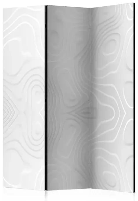 Paraván - Room divider - White waves I Veľkosť: 135x172, Verzia: Akustický