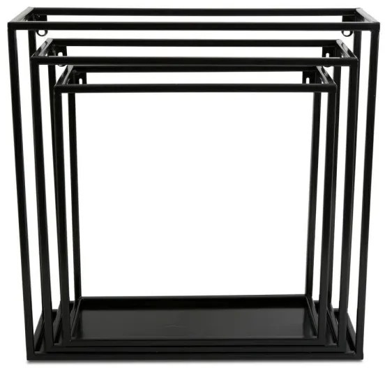Nástenná polica 35x35 cm čierna
