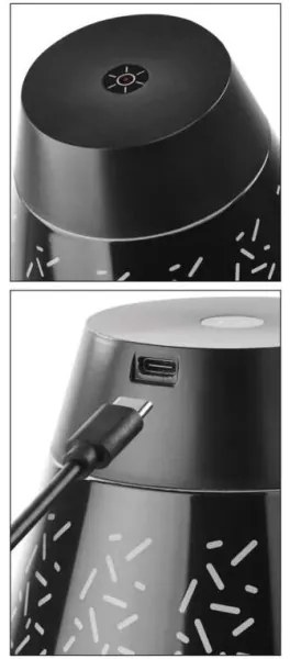 LED Stmievateľná nabíjacia vonkajšia stolná lampa LED/4,2W/5V 2200mAh IP44