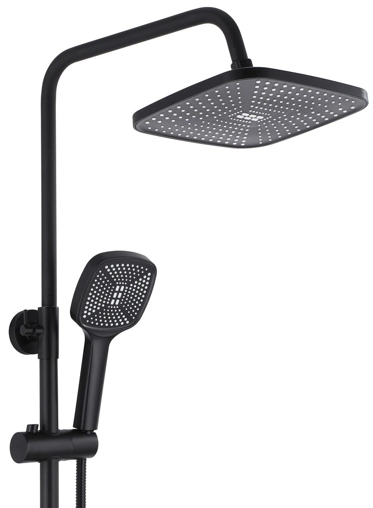 Rea Argus, sprchový set s vaňovou výlevkou, čierna matná, REA-P2389