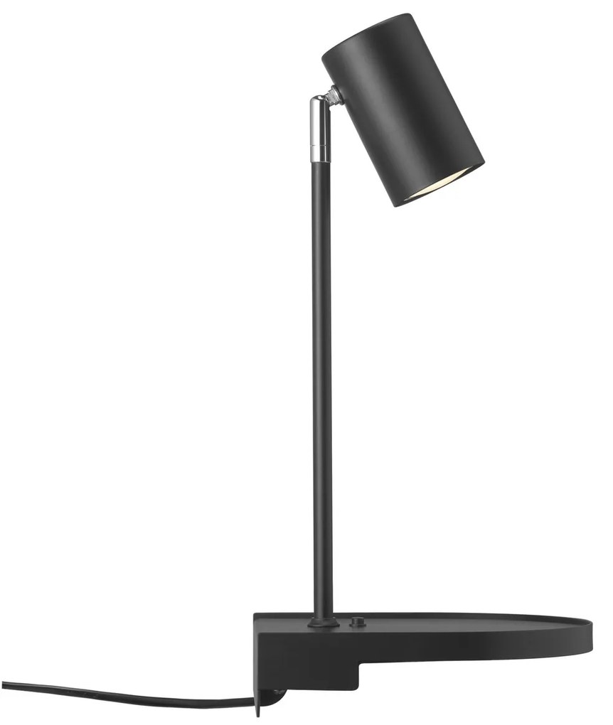 NORDLUX Dizajnová stolová lampa na posteľ CACHÉ, 1xGU10, 40W, matná sivá