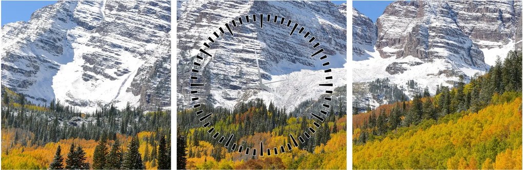 Obraz - Maroon Peak (s hodinami) (90x30 cm)