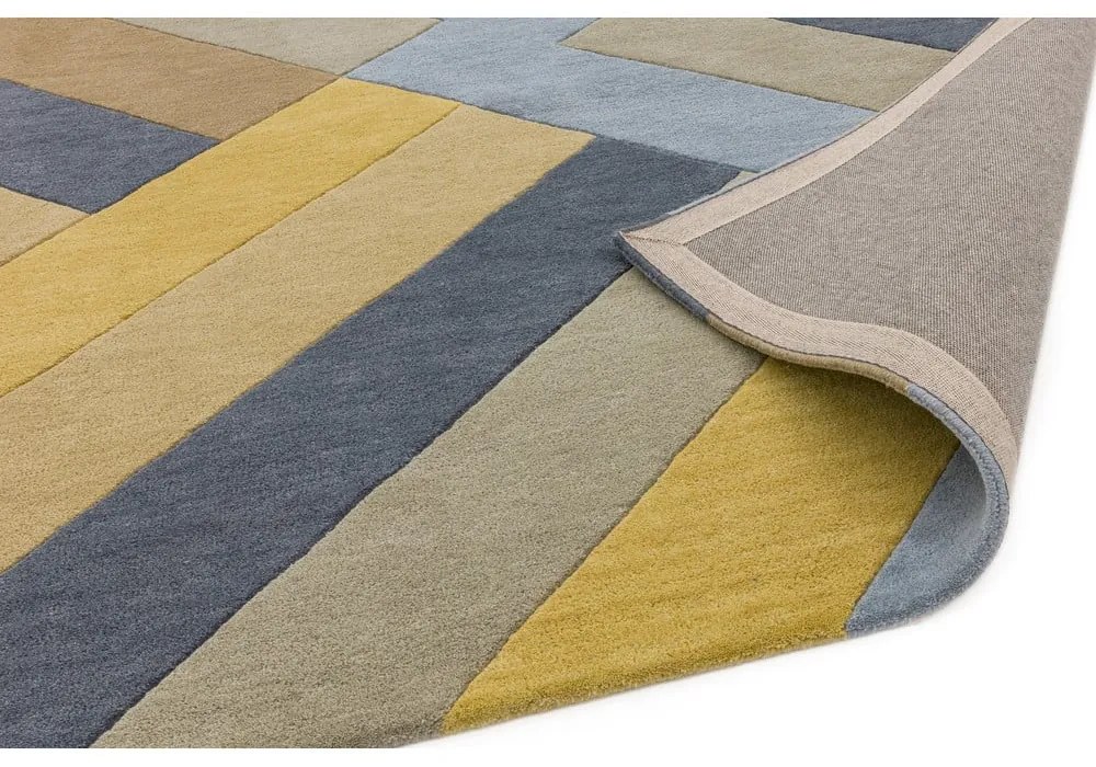 Sivo-žltý koberec Asiatic Carpets Big Zig, 120 x 170 cm