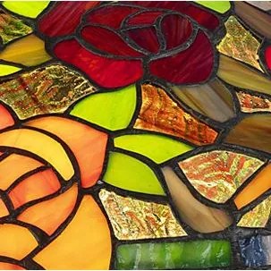 Stolná lampa na nočný stolík Tiffany ROSA 240 sklíčok 32*Ø20