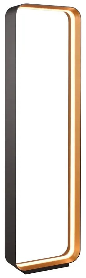 Čierna LED stojacia lampa s hlasovým ovládaním/s ovládaním pomocou mobilnej aplikácie s kovovým tienidlom (výška 109 cm) Cizione – CINQUE