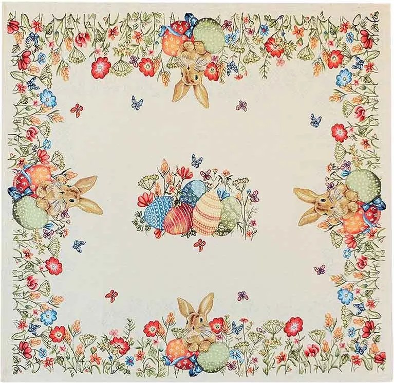 Gobelínový obrus Zajačik na lúke 85 × 85 cm