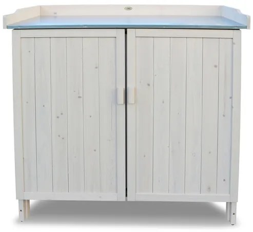 Habau Záhradná skriňa s pracovnou plochou (sivá) (100271514)