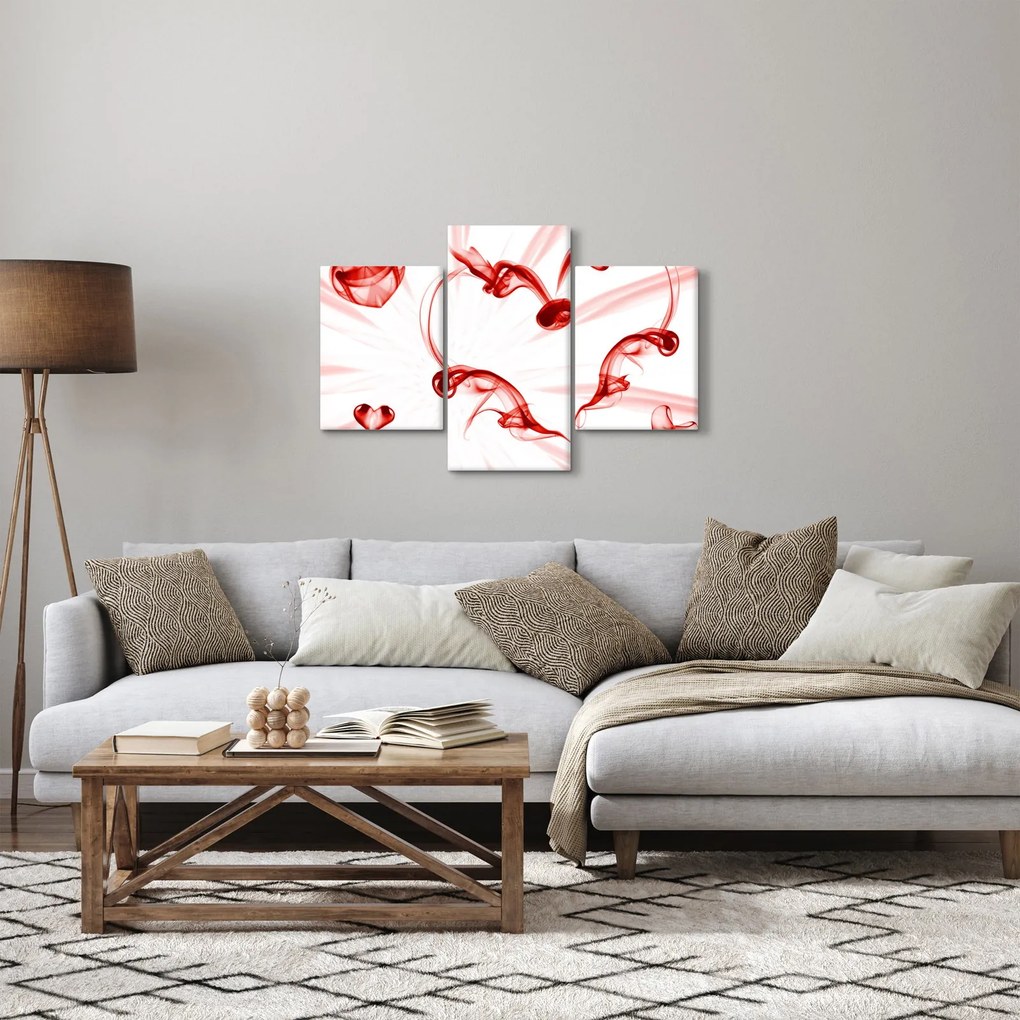 Obraz srdca z dymu (90x60 cm)