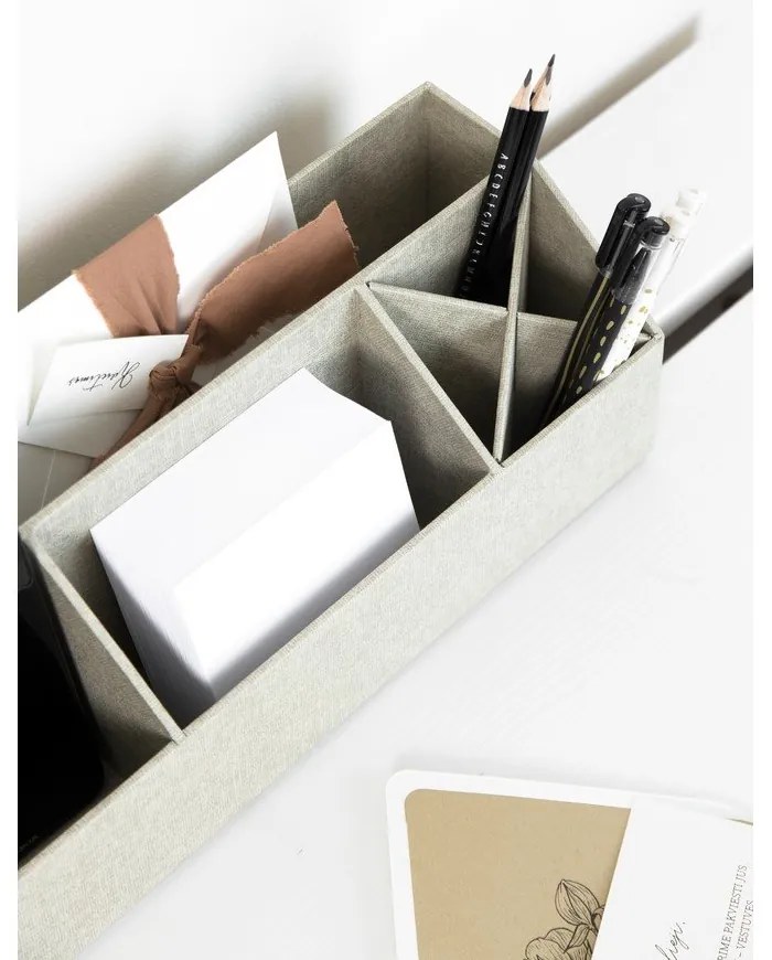 Kartónový organizér na písacie potreby Elisa Canvas Paper Laminate – Bigso