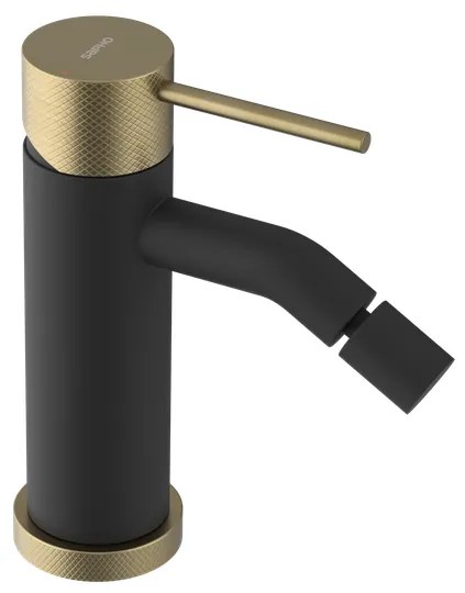 Sapho Sapho, ULTRASAN stojánkova bidetová batéria bez výpuste, čierná mat/zlato mat, UT003VBG