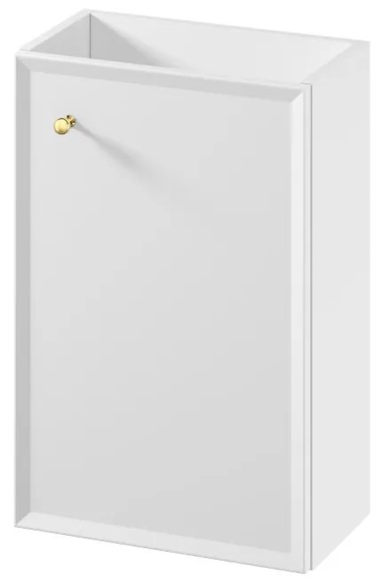 Cersanit Mille, závesná WC skrinka 392x214x590 mm + keramické umývadlo Como, biela matná, S801-568