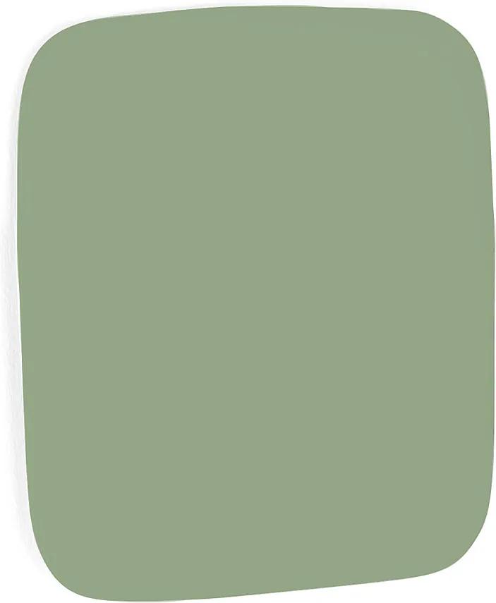 Sklenená magnetická tabuľa Stella so zaoblenými rohmi, 300x300 mm, pastelová zelená
