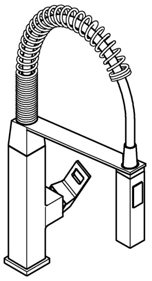 GROHE 31395000 - Drezová batéria EUROCUBE 547 mm lesklý chróm