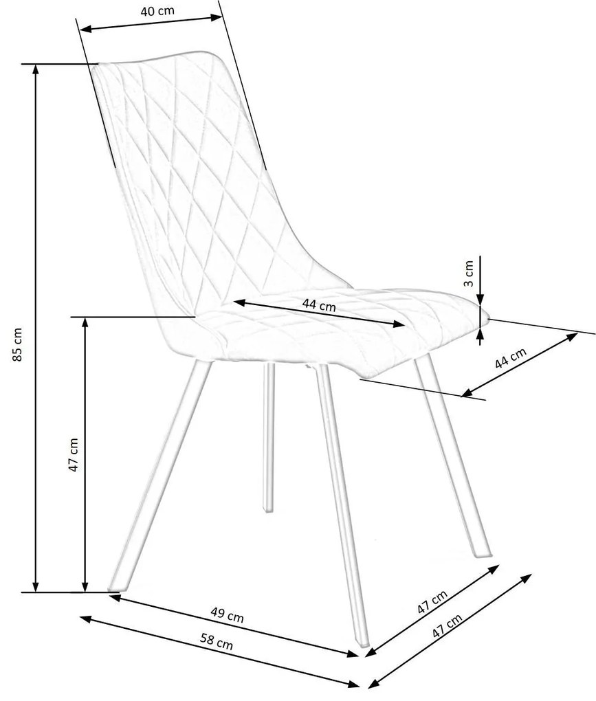 Designová židle K450 hořčicová