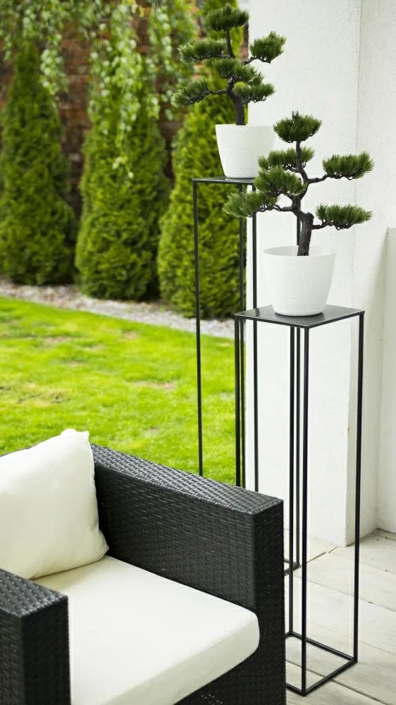 STOJAN NA KVETINÁČ SIMPLE 100X24X24 CM ČIERNA