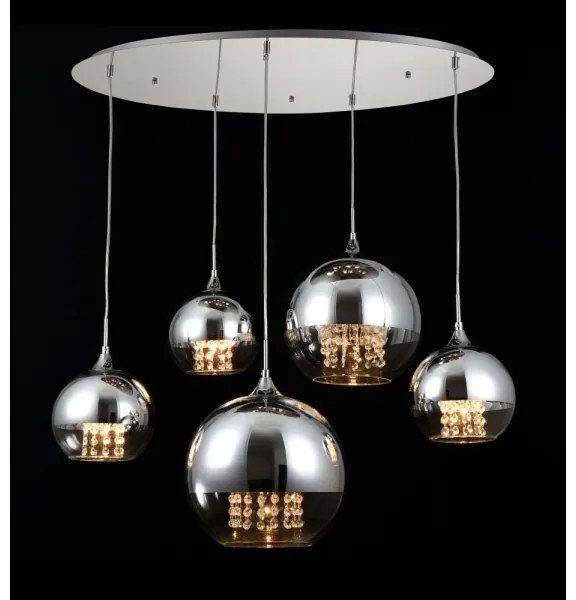 Maytoni P140-PL-170-5-N - Luster na lanku FERMI 5xE27/60W/230V chróm