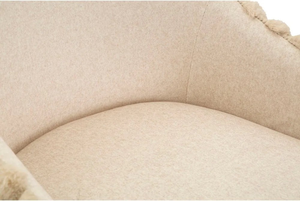 Krémové čalúnené barové stoličky v súprave 2 ks s podrúčkami (výška sedadla 78 cm) Alaska – Mauro Ferretti