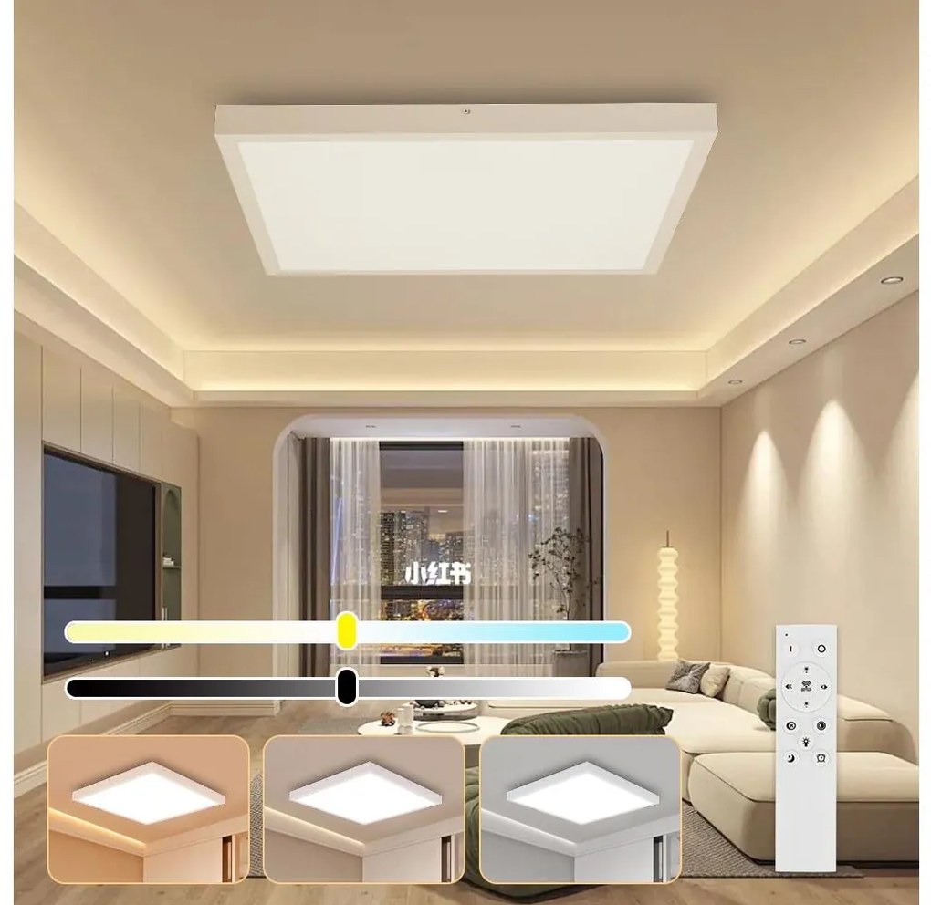 Brilagi-LED Dimerovateľné osvetlenie do kúpeľne FRAME SMART LED/50W/230V IP44 biele + Diaľkové ovládanie BG0700
