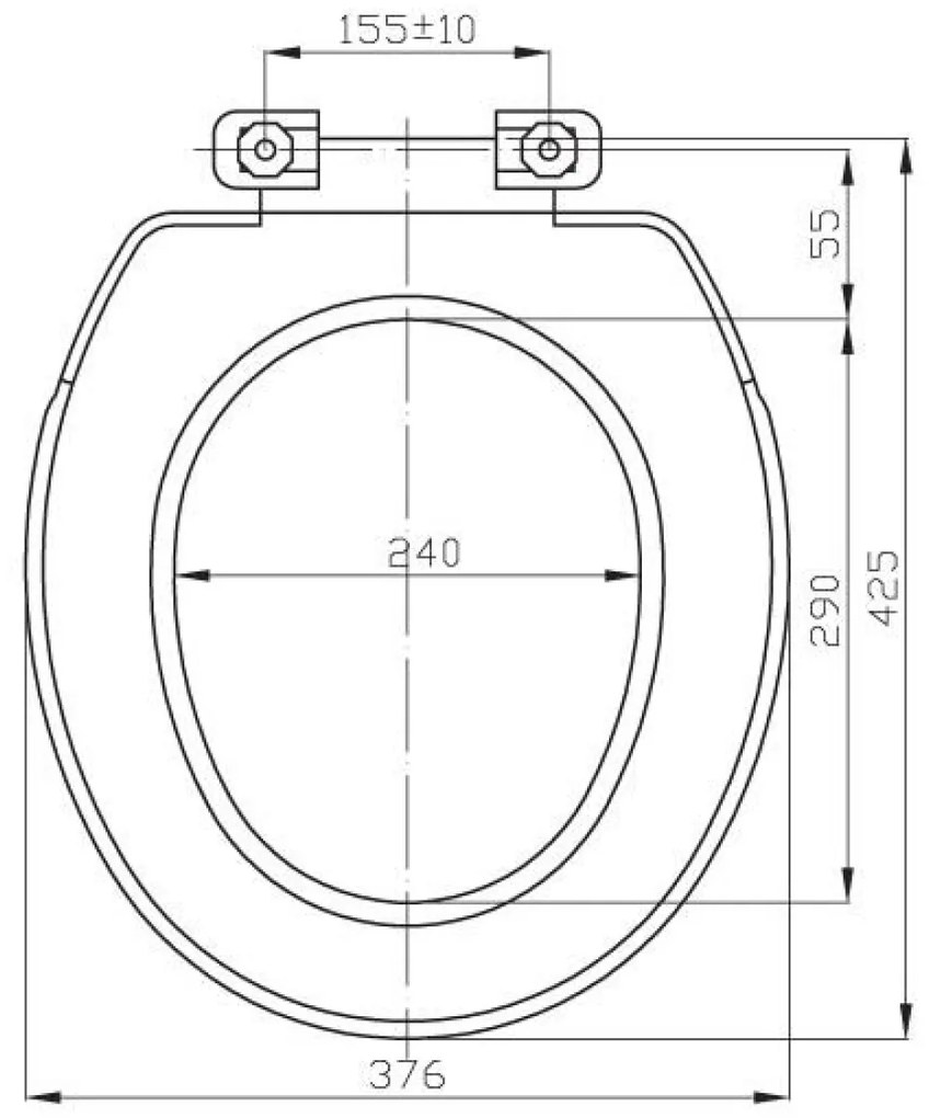 Aqualine Aqualine, REGINA WC sedátko, biela, 3551