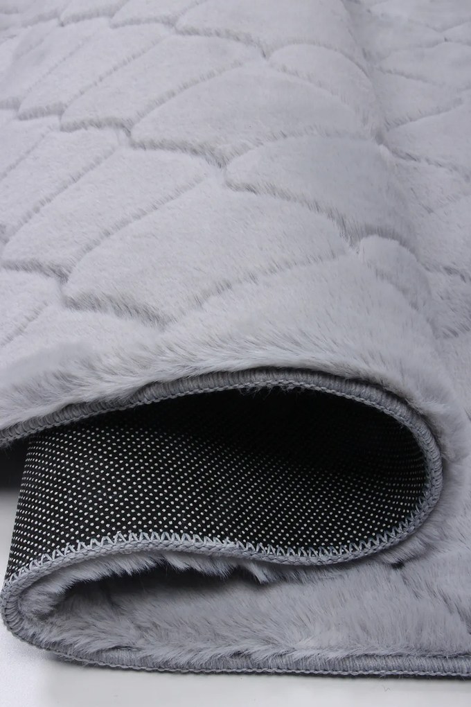 Koberec Rabbit 3D 05 L.GREY rozmery koberec: 80x140 cm