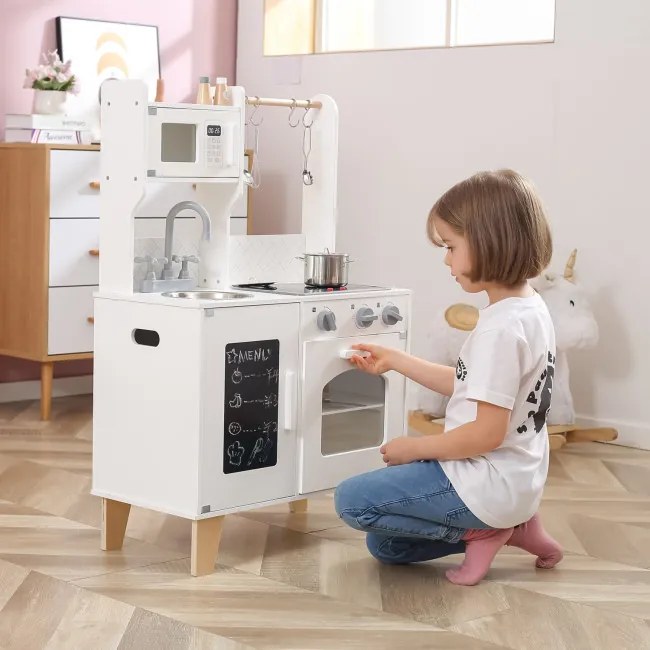 Detská kuchynka s tabuľou Viga 44081 PolarB biela