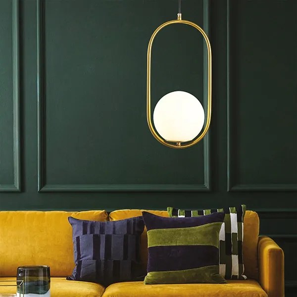 Luster na lanku ORBA 1xE27/15W/230V mosadz