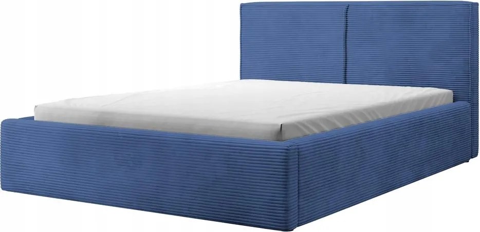 Manželská posteľ 160cm Fatime (s roštom, úl. priest.) (námornícka/čierna)