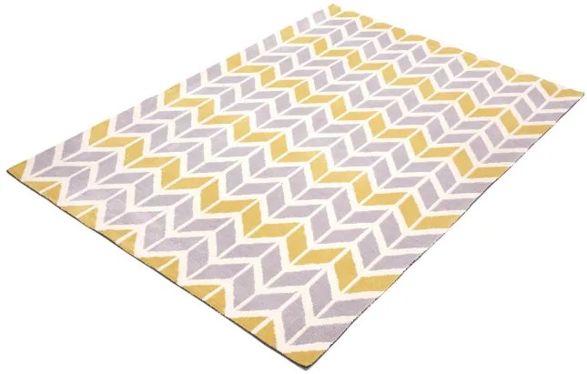 Koberec Arlo 06 Chevron Lemon sivý