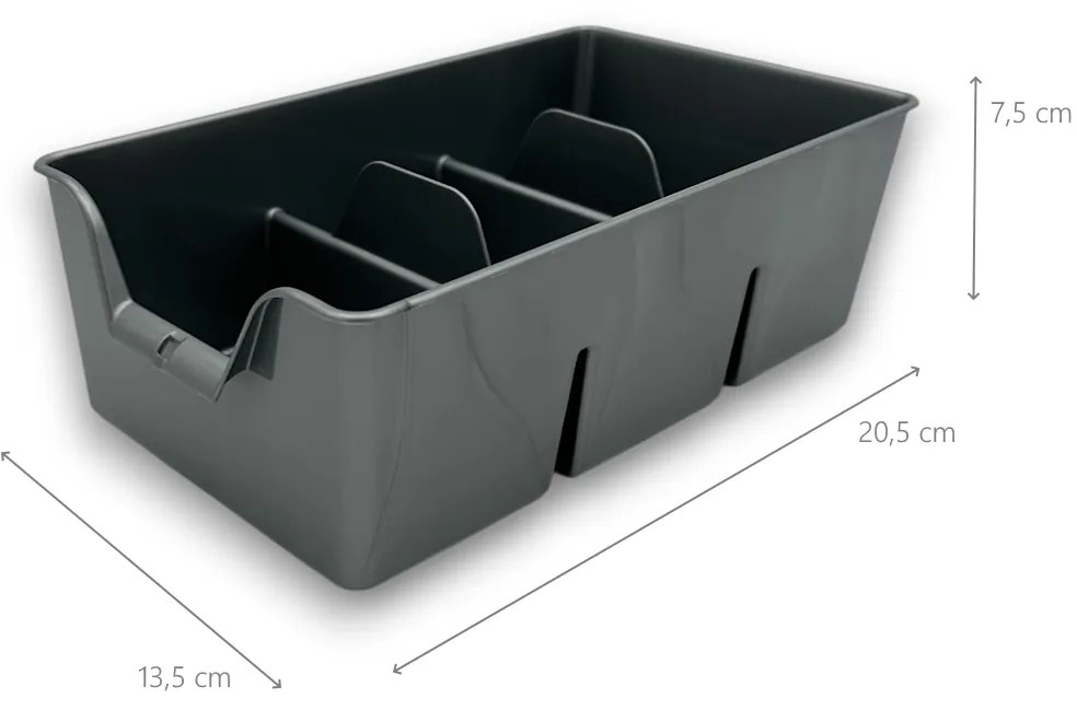 Organizér na korenie vo vreckách, zásobník, BEN3 - sivá, 20x14x8