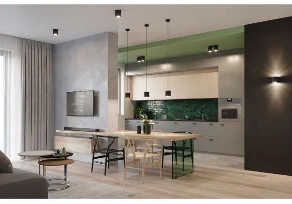 Sollux SL.0054 - Bodové svietidlo ORBIS 2 2xGU10/40W/230V čierna