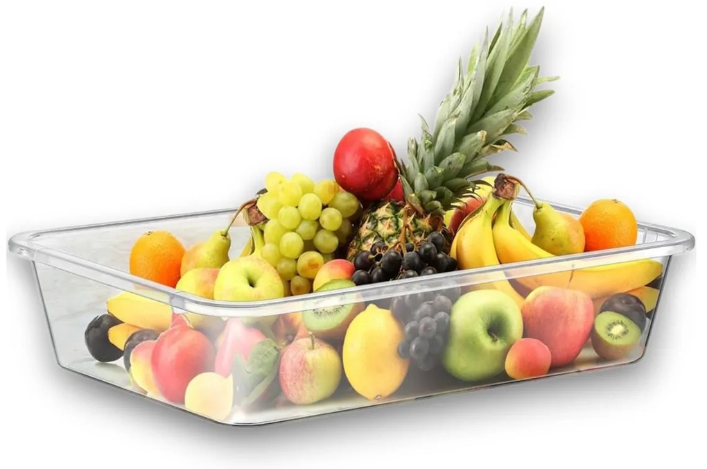 Plochý transparentný box bez veka, miska, L – 35x25x7cm, BOWL