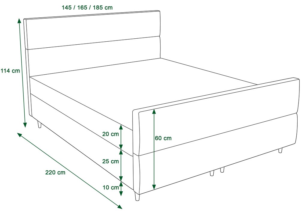Manželská posteľ Boxspring 140 cm Flu plus (čierna) (s matracom a úložným priestorom). Akcia -20%. Vlastná spoľahlivá doprava až k Vám domov. 1046568