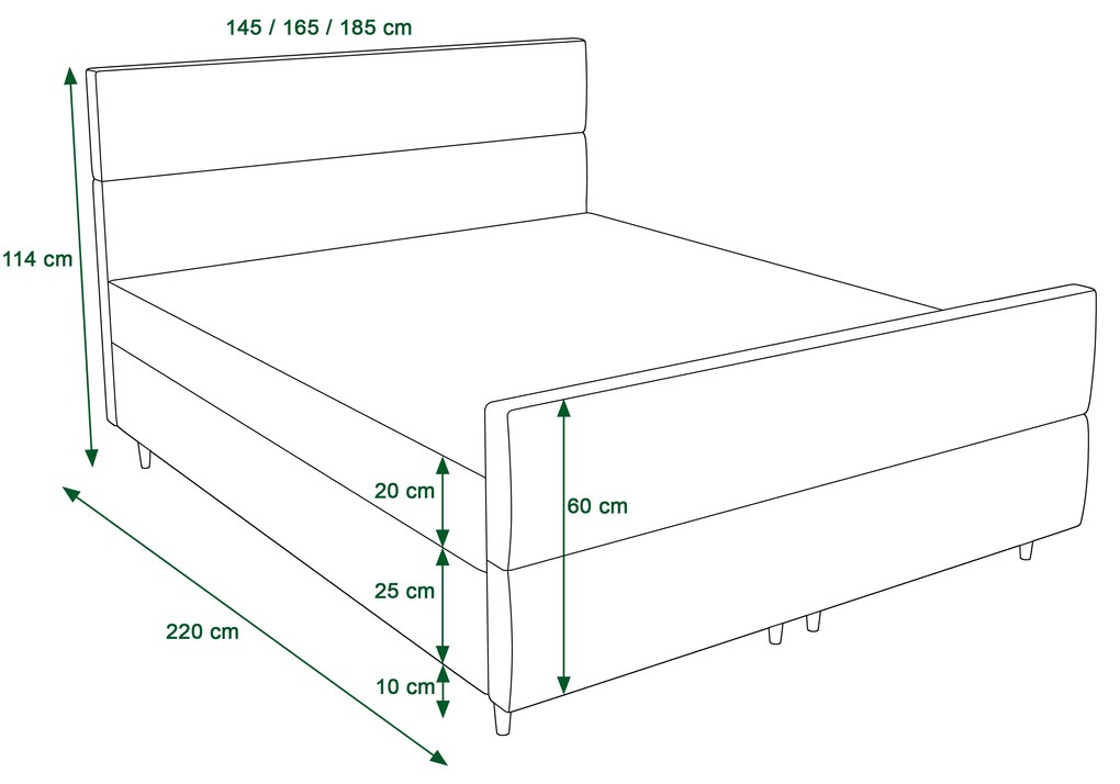 Manželská posteľ Boxspring 140 cm Flu plus (čierna) (s matracom a úložným priestorom). Vlastná spoľahlivá doprava až k Vám domov. 1046568