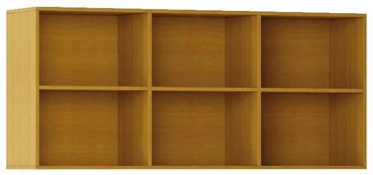 Nástenná knižnica INTEGRO, 835 x 1750 x 400 mm, 6 políc, čerešňa