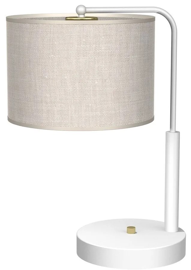 Stolná lampa Lino, 1x ľanové tienidlo, w